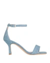 Luca Valentini Woman Sandals Light Blue Size 5 Soft Leather In Blue