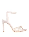 Luca Valentini Woman Sandals Light Grey Size 5 Soft Leather In Grey