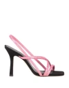 Luca Valentini Woman Sandals Magenta Size 5 Soft Leather In Magenta