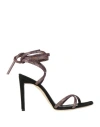 Luca Valentini Woman Sandals Purple Size 5 Soft Leather