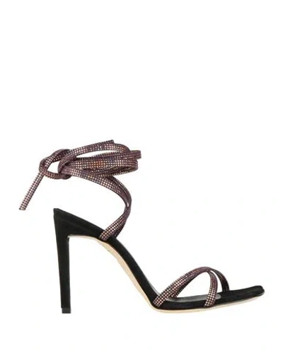 Luca Valentini Woman Sandals Purple Size 5 Soft Leather