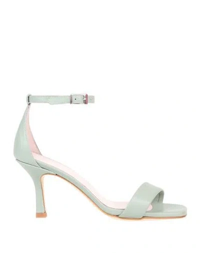 Luca Valentini Woman Sandals Sage Green Size 5 Soft Leather