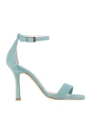 Luca Valentini Woman Sandals Sky Blue Size 5 Soft Leather