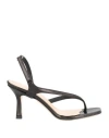 Luca Valentini Woman Toe Strap Sandals Black Size 5 Soft Leather In Black