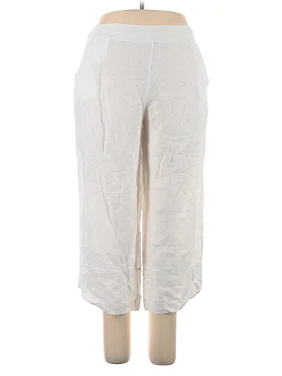 Pre-owned Luca Vanucci Linen Pants In White