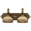 Lucas + Mckearn 2 - Light Palatial Bronze Vanity Light In Palatial Bronze