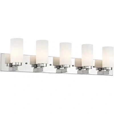 Lucas + Mckearn 35" W Vanity Light In Polished Chrome