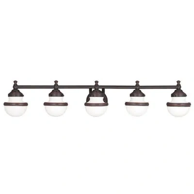 Lucas + Mckearn 5 - Light Vanity Light In Old Bronze