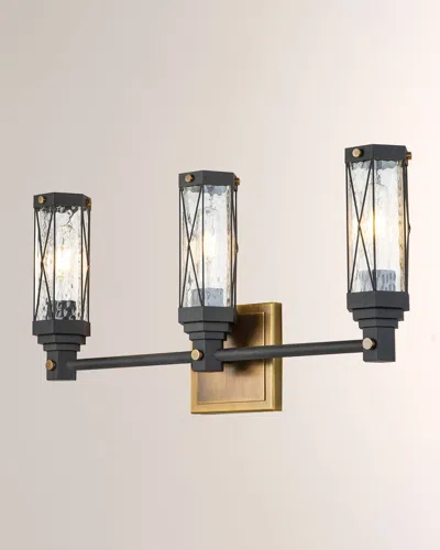 Lucas + Mckearn Abbey 3-light Bath Vanity Light In Brass