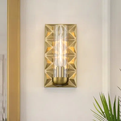 Lucas + Mckearn Alpha 1 Light Sconce In Aged Brass