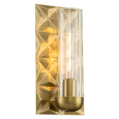 Lucas + Mckearn Alpha 1 Light Sconce In Aged Brass