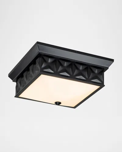 Lucas + Mckearn Alpha 15" 4-light Flush Mount In Black