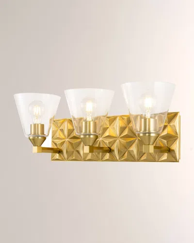 Lucas + Mckearn Alpha 3-light Bath Vanity In Brass