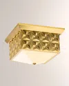 Lucas + Mckearn Alpha Square Flush Mount In Brass