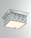 Lucas + Mckearn Alpha Square Flush Mount In Silver