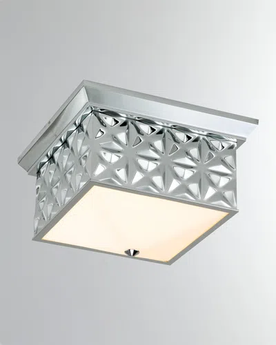 Lucas + Mckearn Alpha Square Flush Mount In Silver