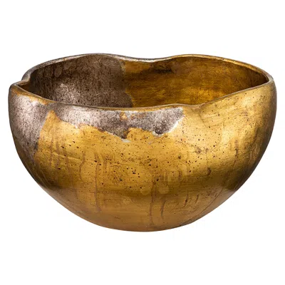 Lucas + Mckearn Lucas Mckearn Annunciation 15" Wide Decorative Gold Bronze Modern Bowl