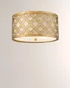 Lucas + Mckearn Arabella Ceiling Flush In Distressed Gold