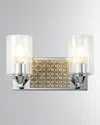 Lucas + Mckearn Arcadia 2-light Bath Vanity Light In Silver 1
