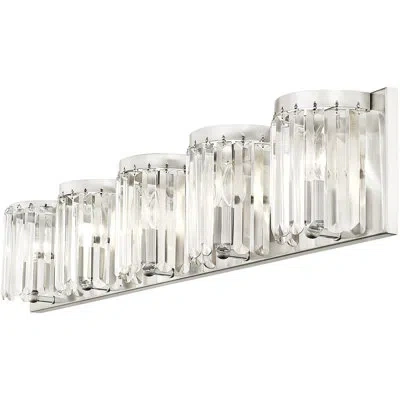 Lucas + Mckearn Ashton 5 - Light 42.75" W Crystal Vanity Light In Brushed Nickel
