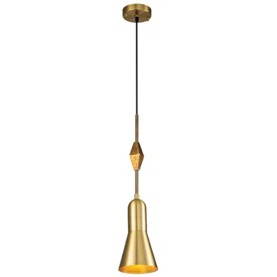 Lucas + Mckearn Bijou Small Aged Brass Pendant In Gold