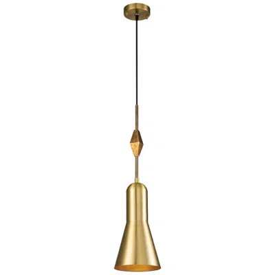 Lucas + Mckearn Bijoux Aged Brass With Geometric Figure In Gold