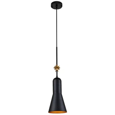 Lucas + Mckearn Bijoux Black Pendant With Geometric Figure