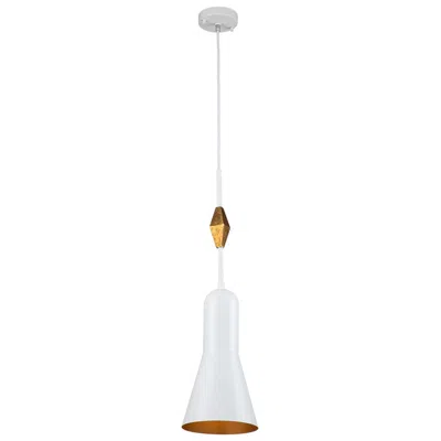 Lucas + Mckearn Bijoux White Pendant With Geometric Figure