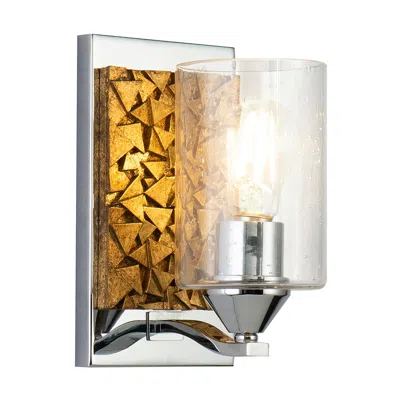 Lucas + Mckearn Bocage 1 Light Wall Sconce In Polished Chrome And Gold