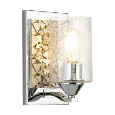 Lucas + Mckearn Bocage 1 Light Wall Sconce In Polished Chrome And Silver