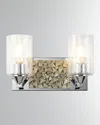 Lucas + Mckearn Bocage 2-light Bath Vanity Light In Silver 1