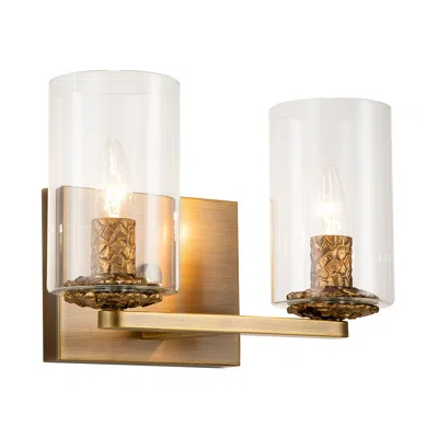 Lucas + Mckearn Bolivar 2-light Vanity Light In Antique Brass