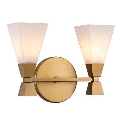 Lucas + Mckearn Bowtie 2 Light Bath Bar In Laquered Gold