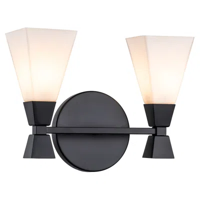 Lucas + Mckearn Bowtie 2 Light Bath Bar In Matte Black In Multi
