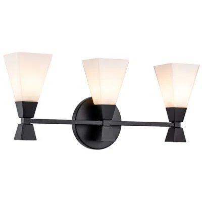 Lucas + Mckearn Bowtie 3 Light Bath Bar Matte Black