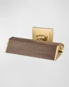 Lucas + Mckearn Cade Medium Picture Light In Wood Finish With Brush Brass