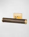 Lucas + Mckearn Coates Medium Picture Light In Dark Wood Finish With Brushed Brass
