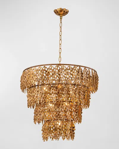 Lucas + Mckearn Coral Luxe Pendant Light, 25" In Gold