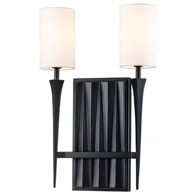 Lucas + Mckearn Crest 2 Light Black Sconce