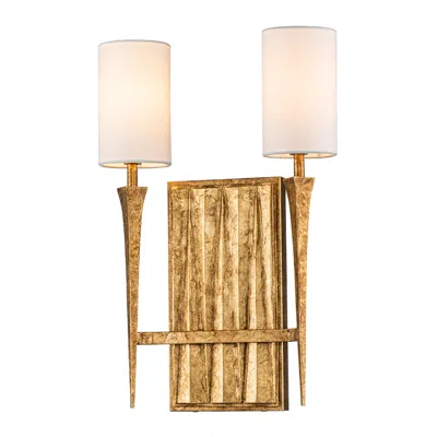 Lucas + Mckearn Crest 2 Light Gold Sconce