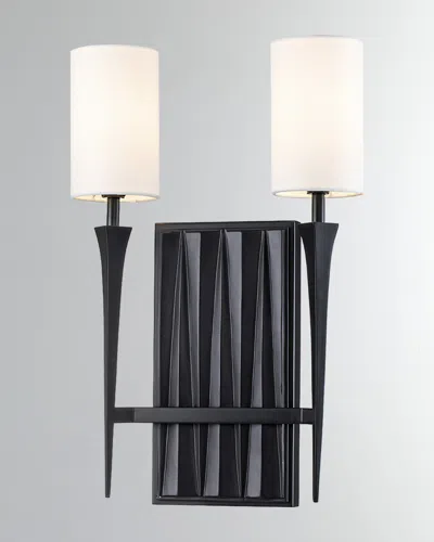 Lucas + Mckearn Crest 2-light Black Sconce