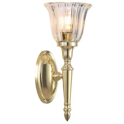 Lucas + Mckearn Dryden 1 Light Bath Light In Polished Brass In Multi