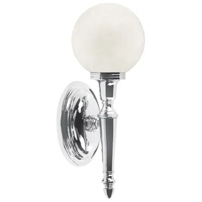 Lucas + Mckearn Dryden 1 Light Bath Light In Polished Chrome In White