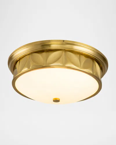 Lucas + Mckearn Epsilon 18" 3-light Flush Mount In Aged Brass