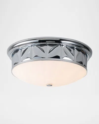 Lucas + Mckearn Epsilon 18" 3-light Flush Mount In Polished Chrome