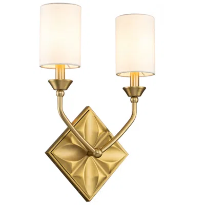 Lucas + Mckearn Epsilon 2 Light Sconce In Aged Brass