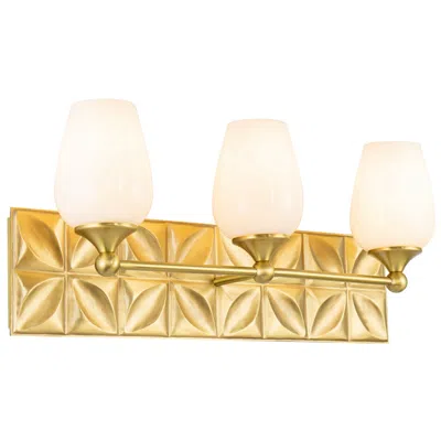 Lucas + Mckearn Lucas Mckearn Epsilon 24" Wide 3-light Aged Gold Brass Bath Light