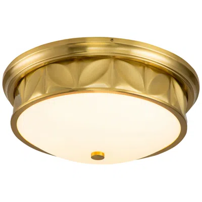 Lucas + Mckearn Epsilon 3 Light Flush Mount Aged Brass