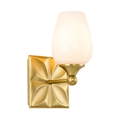 Lucas + Mckearn Epsilon Modern 1 Light Wall Sconce In Aged Gold Brass