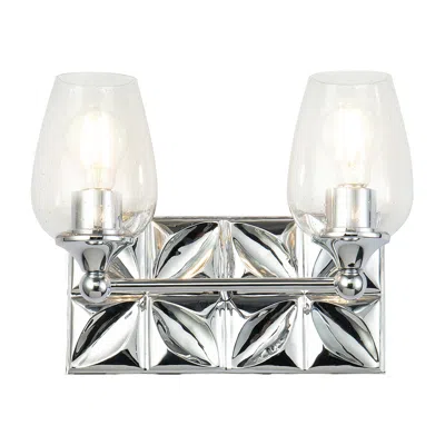Lucas + Mckearn Epsilon Modern 2 Light Bath Vanity In Polished Chrome